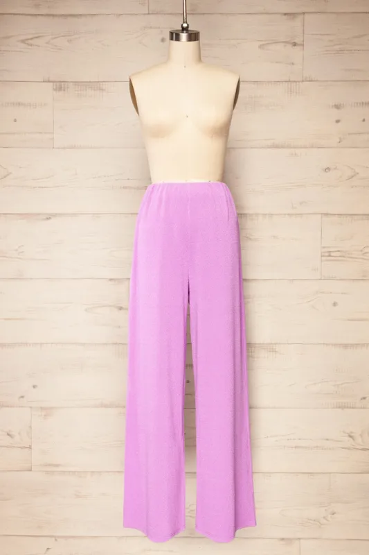 Salaberry | Lilac Knit Wide-Leg Pants sold by Boutique 1861