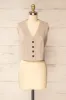 Caluire | Cropped Beige Waistcoat sold by Boutique 1861