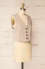 Caluire | Cropped Beige Waistcoat sold by Boutique 1861