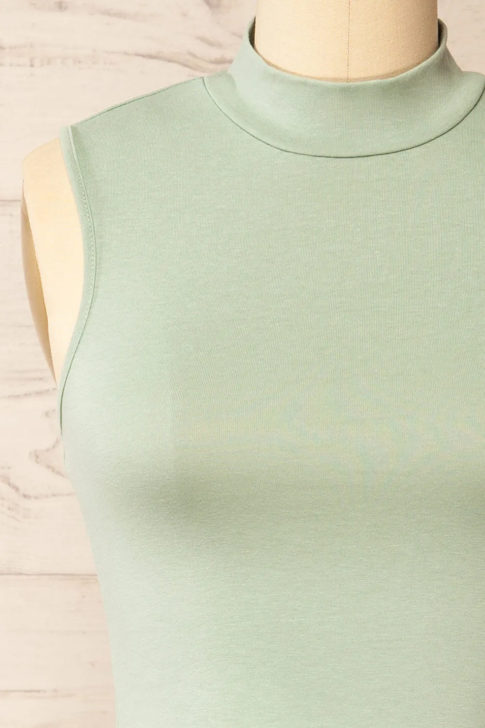 Karachi Sage | Crop Top w/ Mock Neck sold by Boutique 1861 product image thumbnail 2