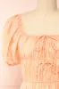 Imna Peach | A-Line Midi Dress w/ Puffy Sleeves sold by Boutique 1861
