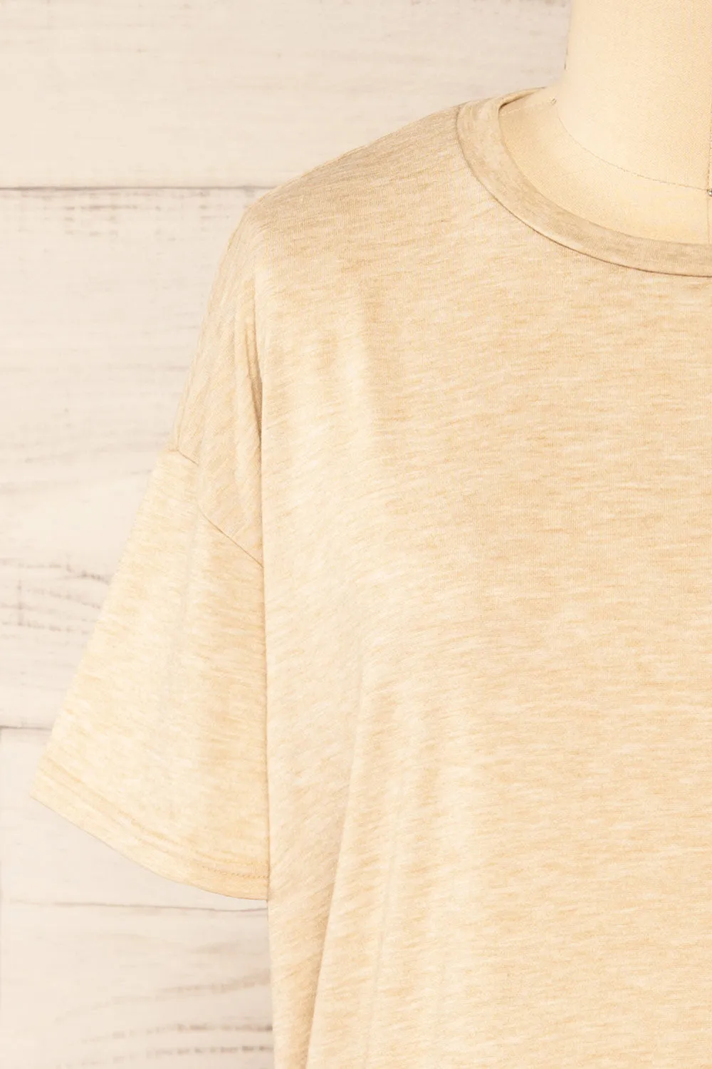 Nouem Beige | Oversized T-Shirt sold by Boutique 1861 product image thumbnail 2