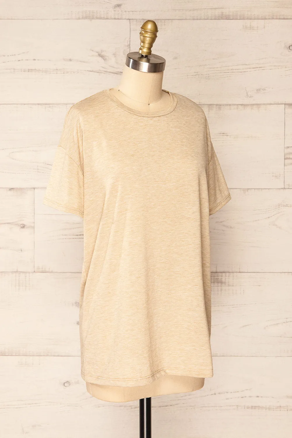 Nouem Beige | Oversized T-Shirt sold by Boutique 1861 product image thumbnail 3
