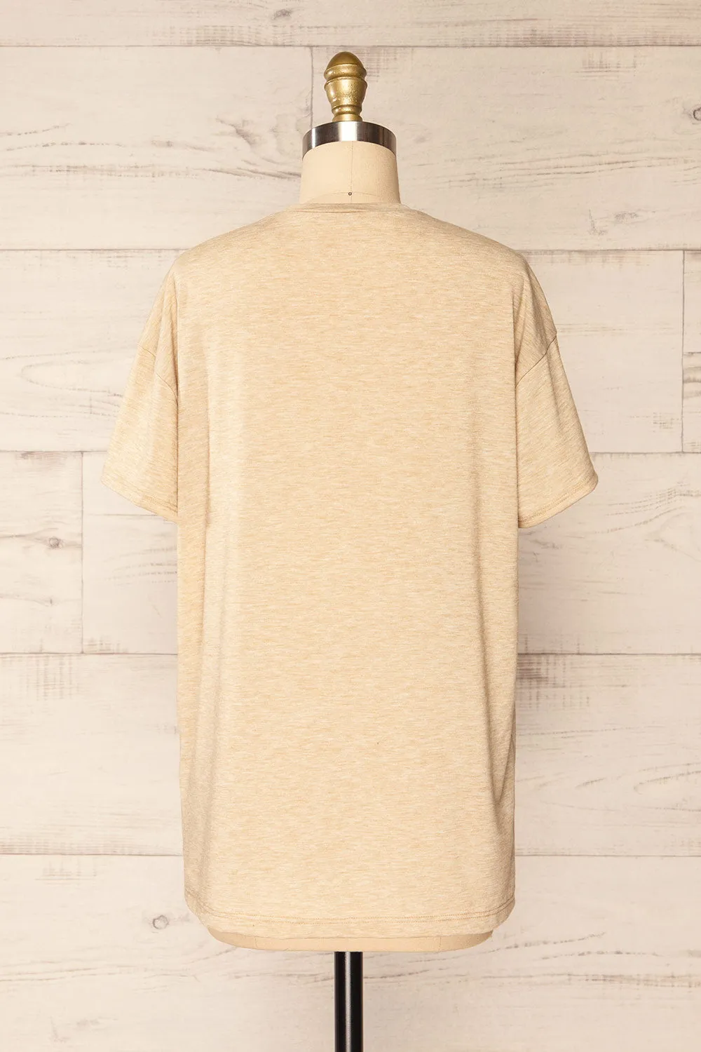 Nouem Beige | Oversized T-Shirt sold by Boutique 1861 product image thumbnail 5