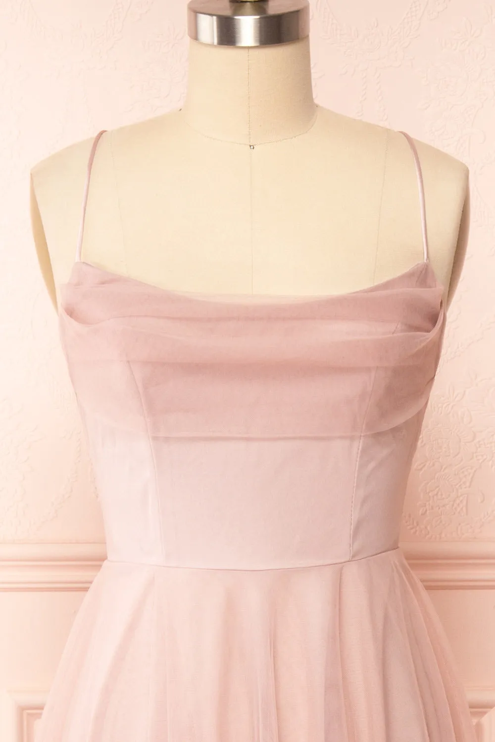 Valerie Blush | A-Line Tulle Midi Dress sold by Boutique 1861 product image thumbnail 4