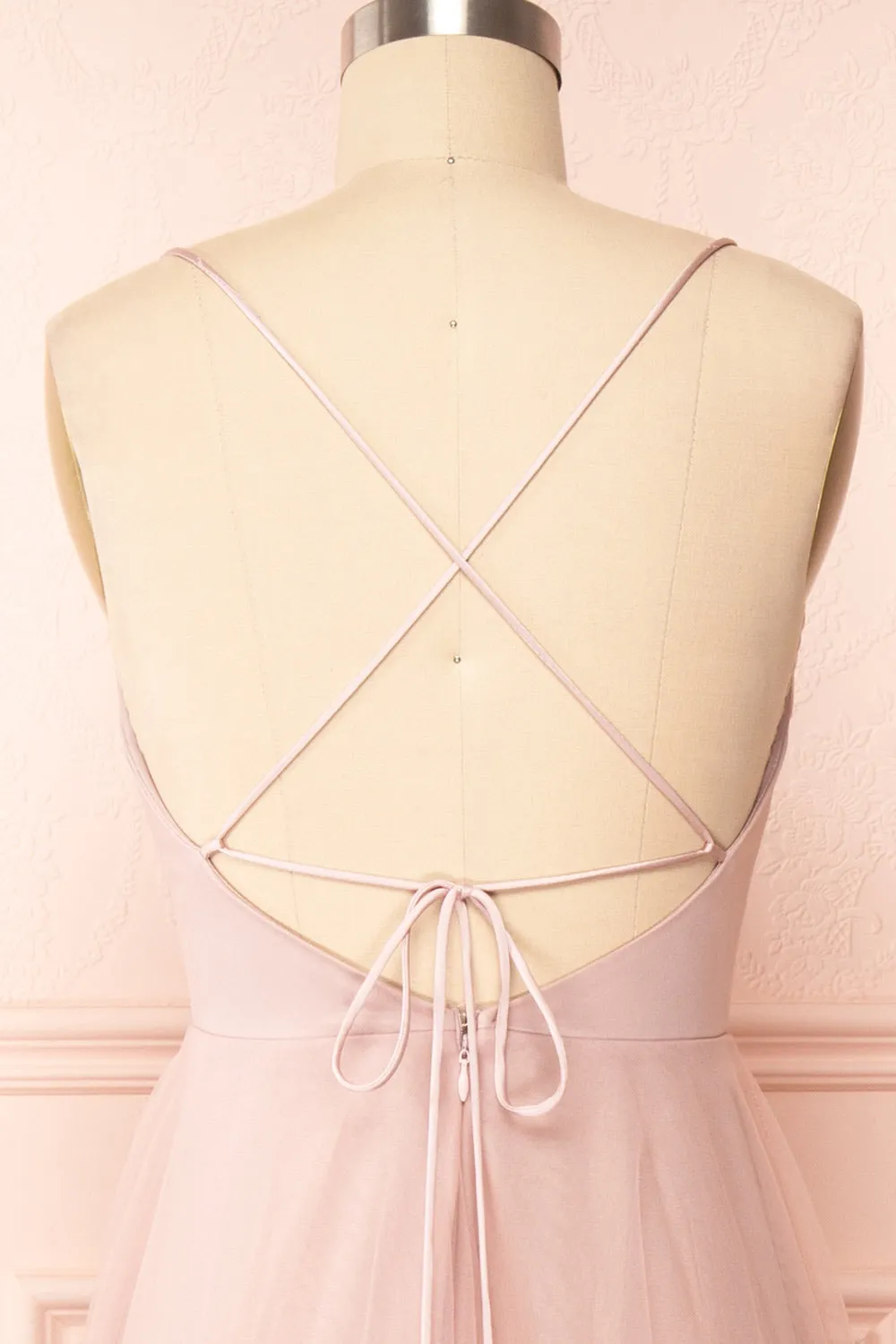 Valerie Blush | A-Line Tulle Midi Dress sold by Boutique 1861 product image thumbnail 2