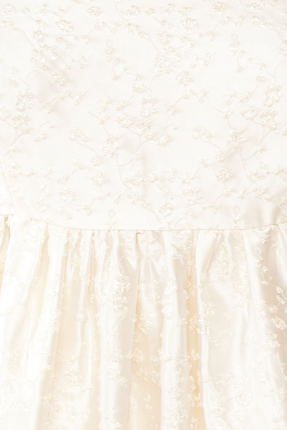 Betie | Ivory Satin Embroidered Babydoll Dress sold by Boutique 1861 product image thumbnail 9