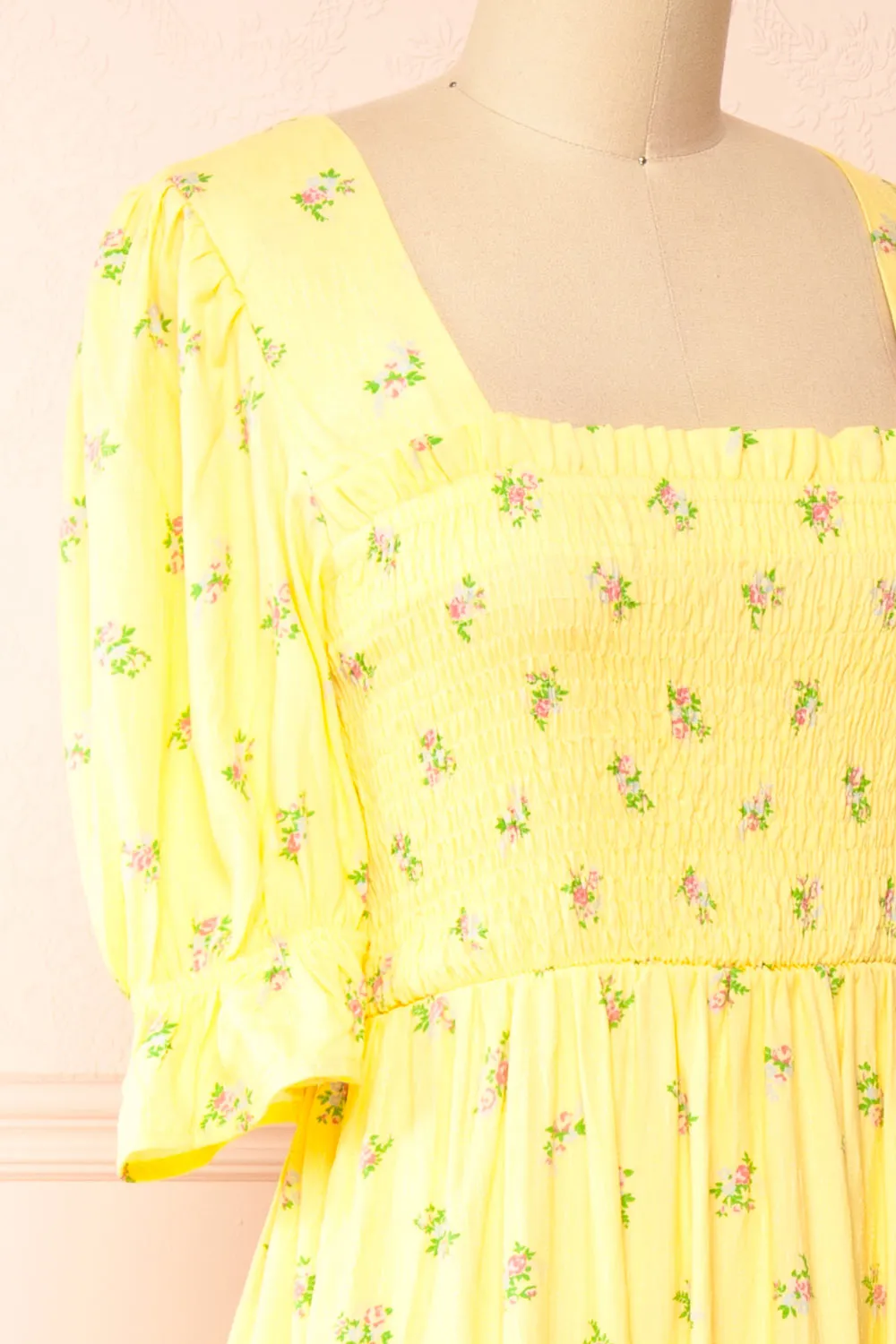 Hapi | Yellow Floral Midi Dress sold by Boutique 1861 product image thumbnail 4