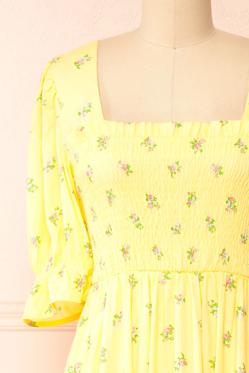 Hapi | Yellow Floral Midi Dress sold by Boutique 1861 product image thumbnail 2