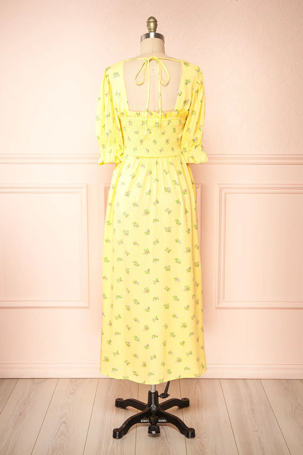 Hapi | Yellow Floral Midi Dress sold by Boutique 1861 product image thumbnail 5