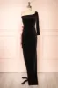 Maelise | Black Velvet Maxi Dress w/ One Sleeve sold by Boutique 1861