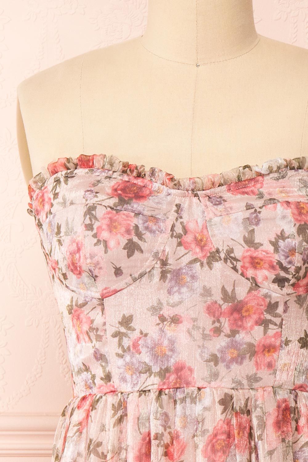Katara | Bustier Floral Midi Dress w/ Removable Straps sold by Boutique 1861 product image thumbnail 5