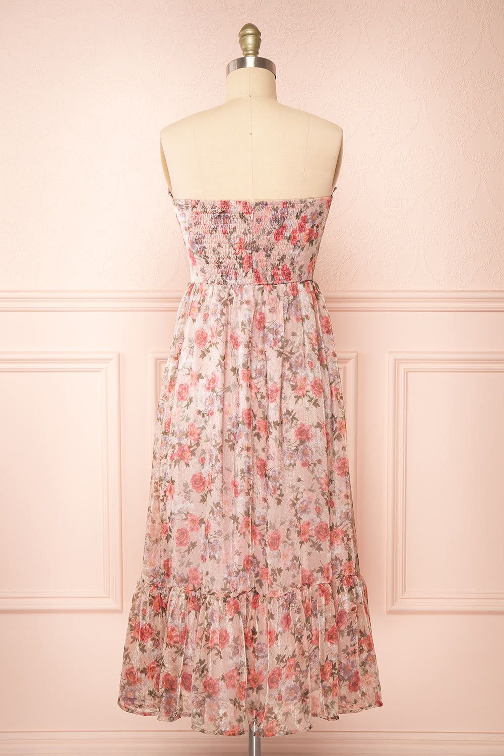 Katara | Bustier Floral Midi Dress w/ Removable Straps sold by Boutique 1861 product image thumbnail 8