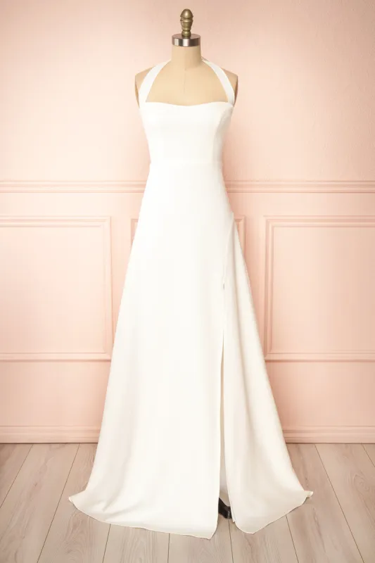 Denisia Ivory | Bridal Maxi Dress w/ Train sold by Boutique 1861