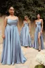 Moira Black | Cowl Neck Satin Maxi Dress w/ High Slit sold by Boutique 1861