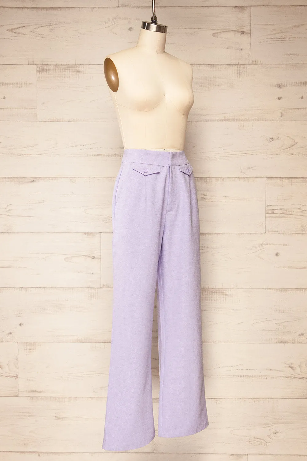 Sackville | Lilac Textured Wide-Leg Pants sold by Boutique 1861 product image thumbnail 4