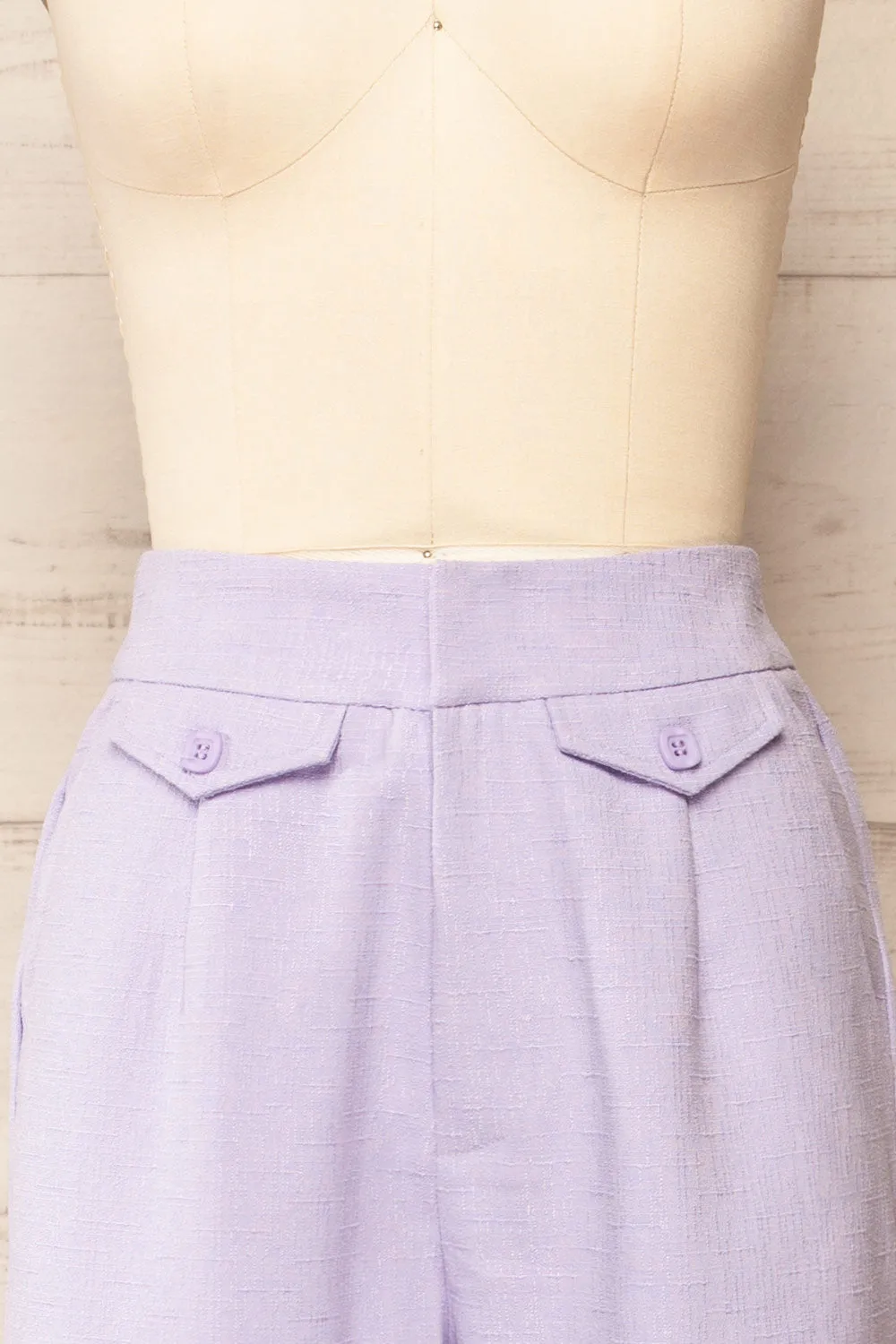 Sackville | Lilac Textured Wide-Leg Pants sold by Boutique 1861 product image thumbnail 3