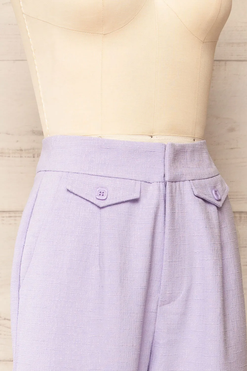 Sackville | Lilac Textured Wide-Leg Pants sold by Boutique 1861 product image thumbnail 5