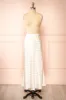 Ewilan | Long Ivory Satin Floral Skirt sold by Boutique 1861