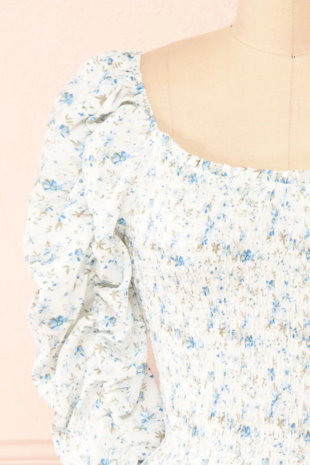 Mayanne Blue | Ruched Floral Top sold by Boutique 1861 product image thumbnail 2
