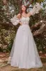 Seyori | Ivory Floral Maxi Gown w/ Detachable Sleeves sold by Boutique 1861