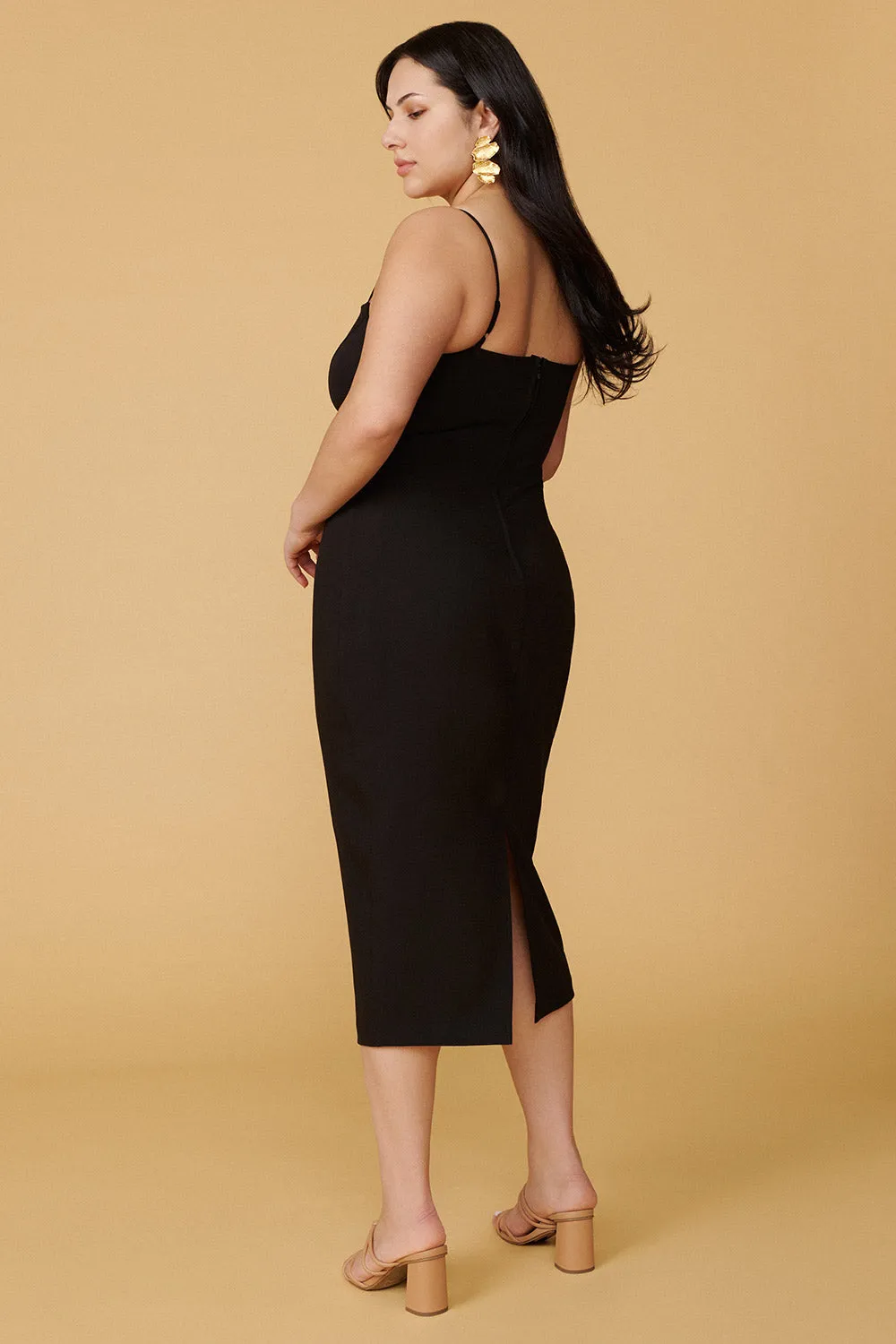 Kavala Black | Fitted Midi Dress sold by Boutique 1861 product image thumbnail 3