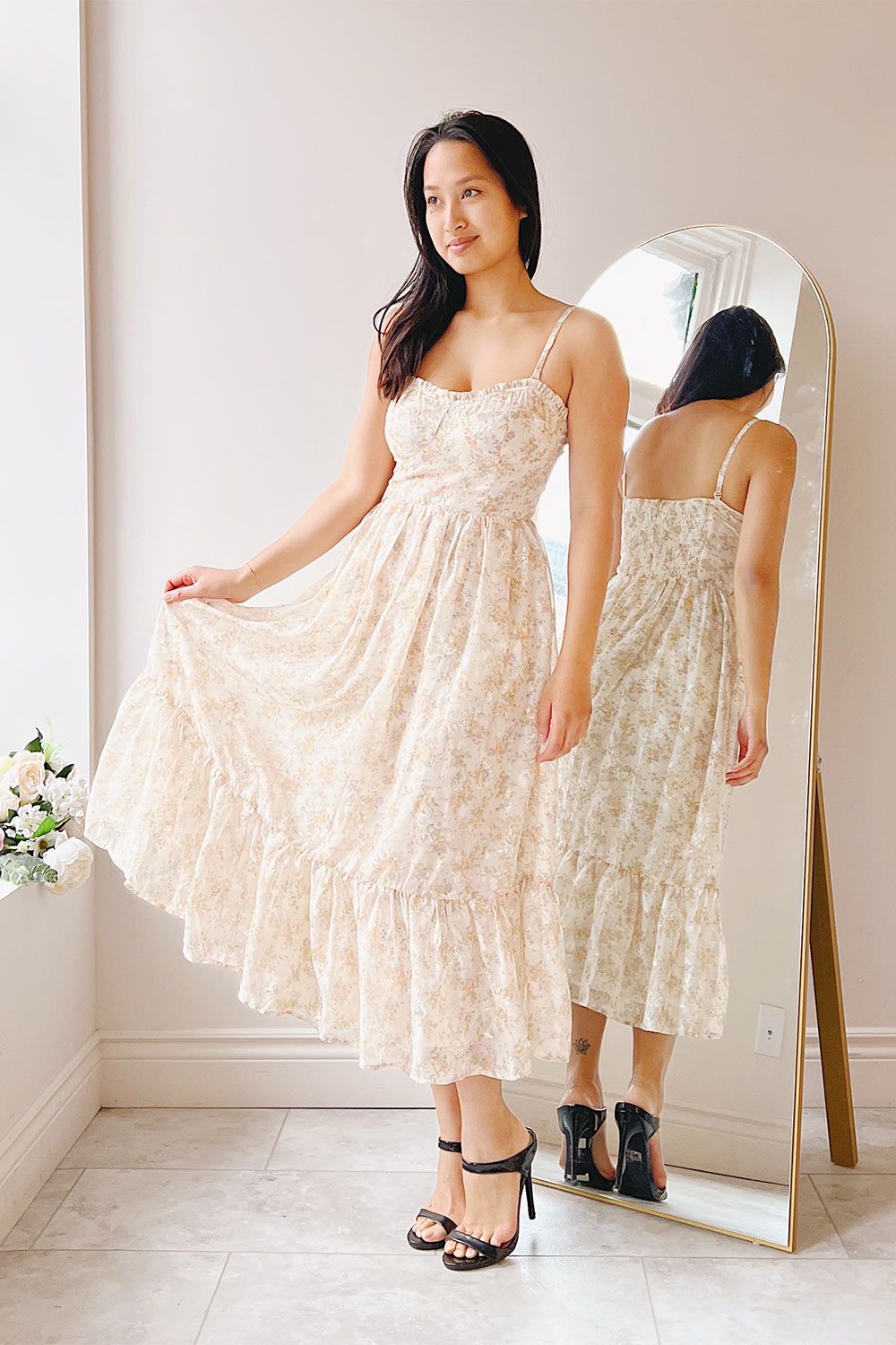 Azin | Bustier Floral Midi Dress sold by Boutique 1861 product image thumbnail 2