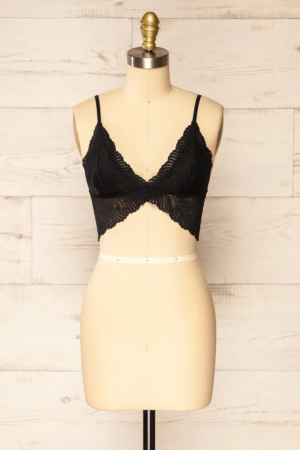 Butterflies Black | Lace Bralette sold by Boutique 1861