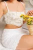 Cissiae Ivory | Floral Cropped Tank Top sold by Boutique 1861