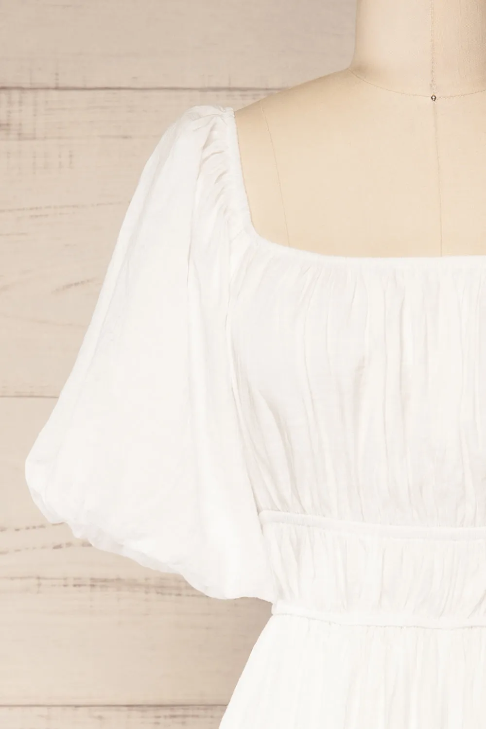 Damascus Ivory | Short Romper w/ Puffy Sleeves sold by Boutique 1861 product image thumbnail 2