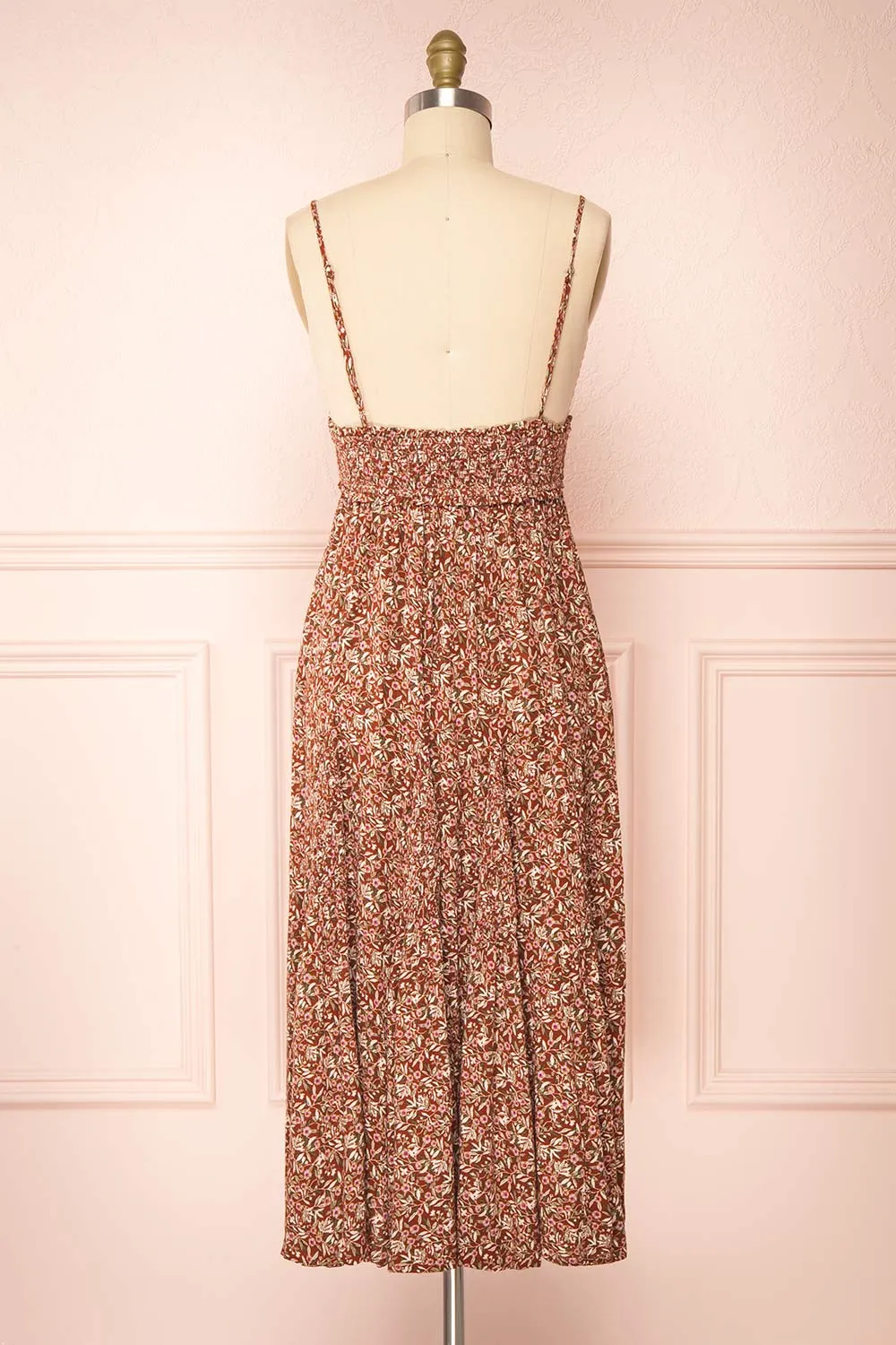 Faiza | Floral V-Neck Midi Dress w/ Thin Straps sold by Boutique 1861 product image thumbnail 5