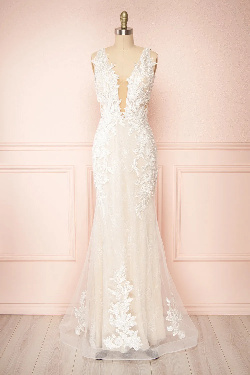 Felicia | Floral Lace Maxi Wedding Gown sold by Boutique 1861