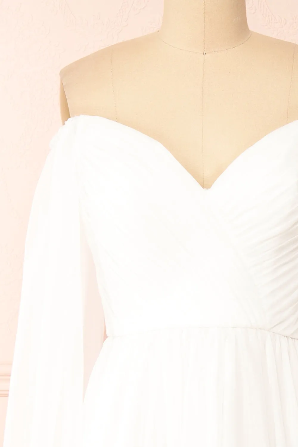 Vivienne | Maxi White Dress w/ Pleated Bust sold by Boutique 1861 product image thumbnail 3