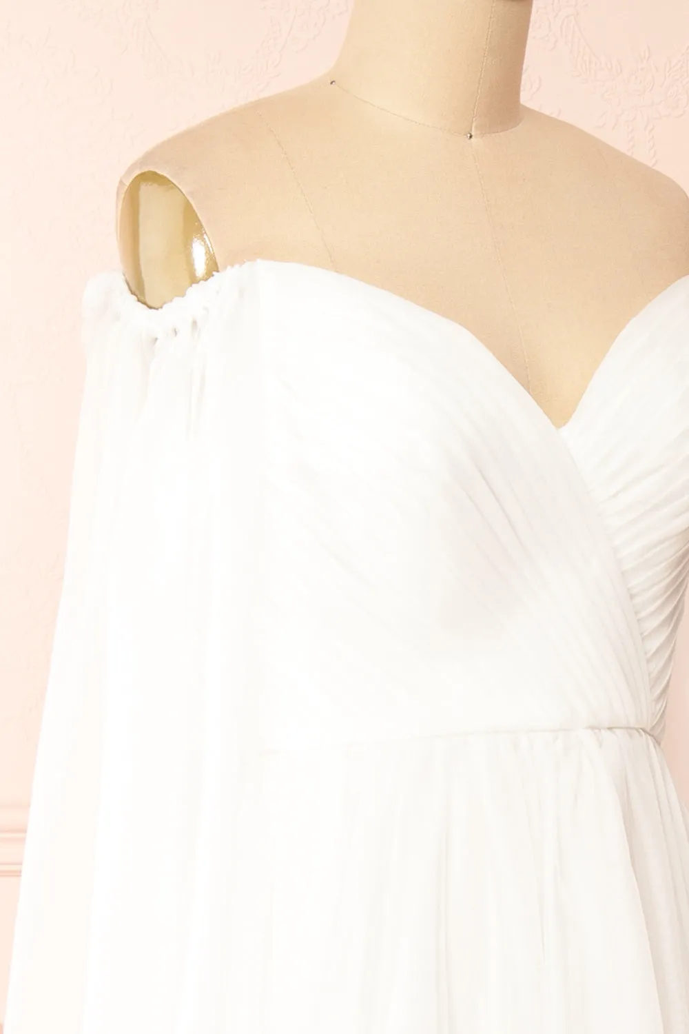 Vivienne | Maxi White Dress w/ Pleated Bust sold by Boutique 1861 product image thumbnail 5