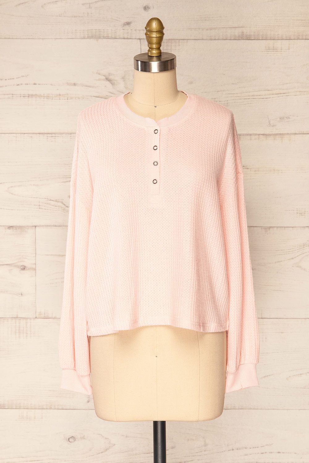 Hernyx | Long Sleeve Henley Top sold by Boutique 1861
