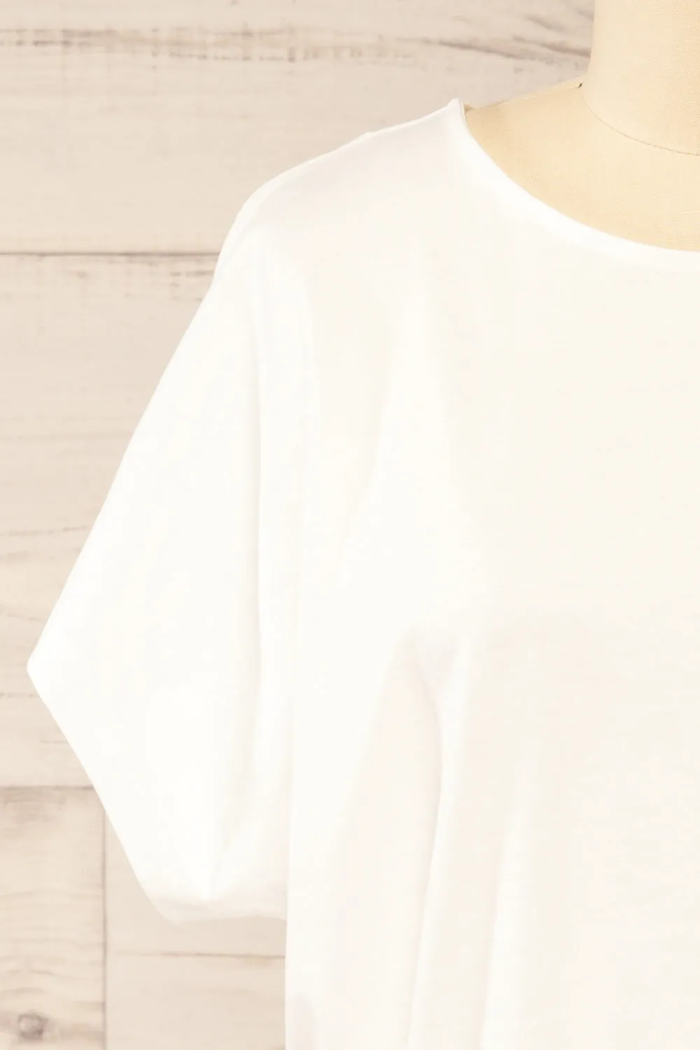Haddington White | Cropped T-Shirt w/ Adjustable Waist sold by Boutique 1861 product image thumbnail 2