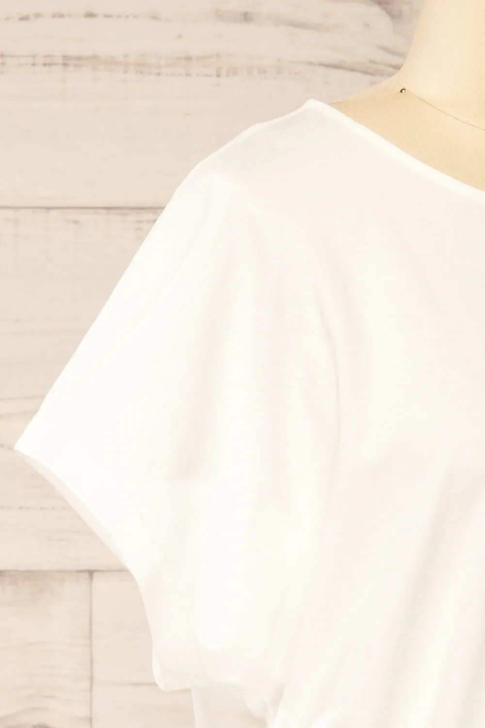 Haddington White | Cropped T-Shirt w/ Adjustable Waist sold by Boutique 1861 product image thumbnail 4