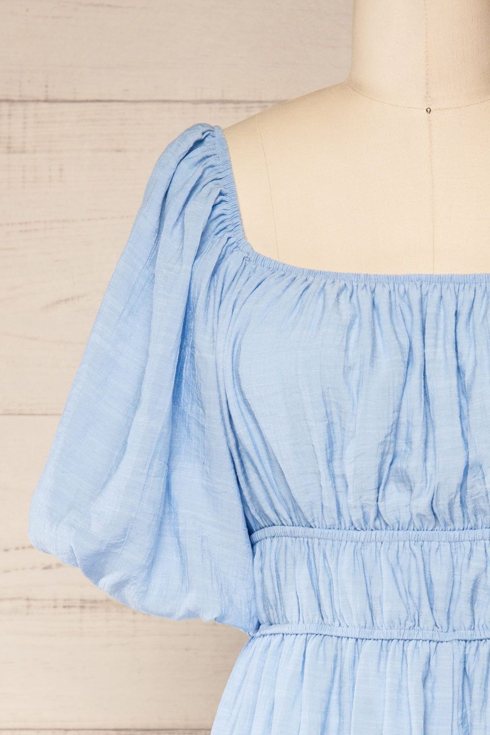 Damascus Blue | Short Romper w/ Puffy Sleeves sold by Boutique 1861 product image thumbnail 2