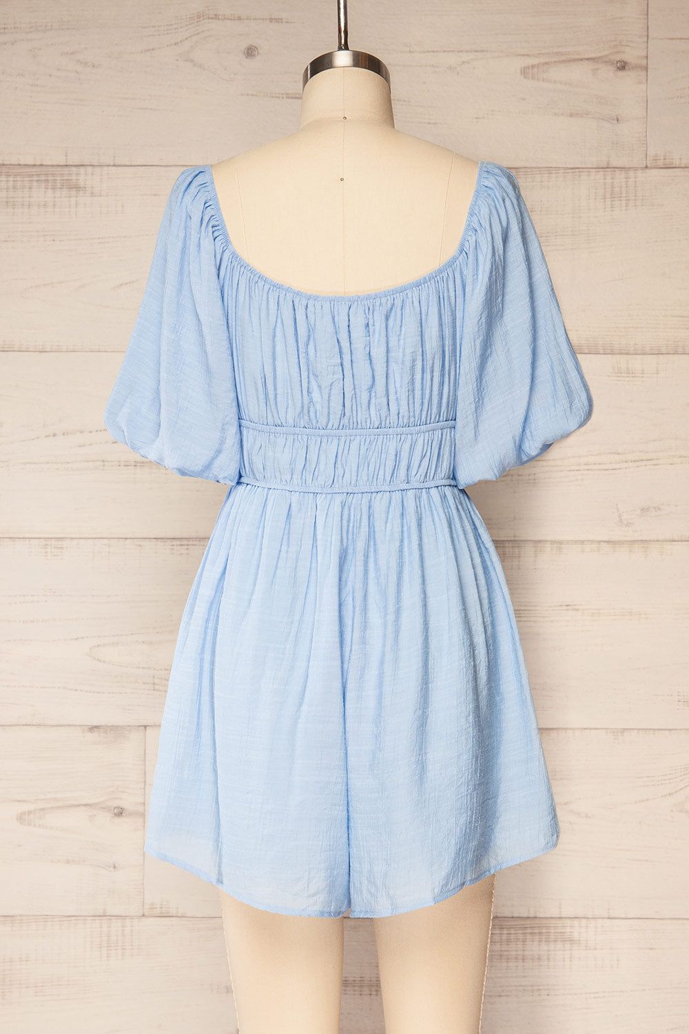 Damascus Blue | Short Romper w/ Puffy Sleeves sold by Boutique 1861 product image thumbnail 5