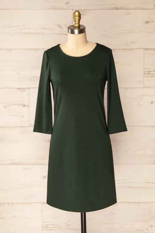 Juba Green | Short Dress w/ 3/4 Sleeves sold by Boutique 1861