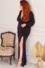Cassidy Black | Plunging Neckline Mermaid Maxi Dress sold by Boutique 1861