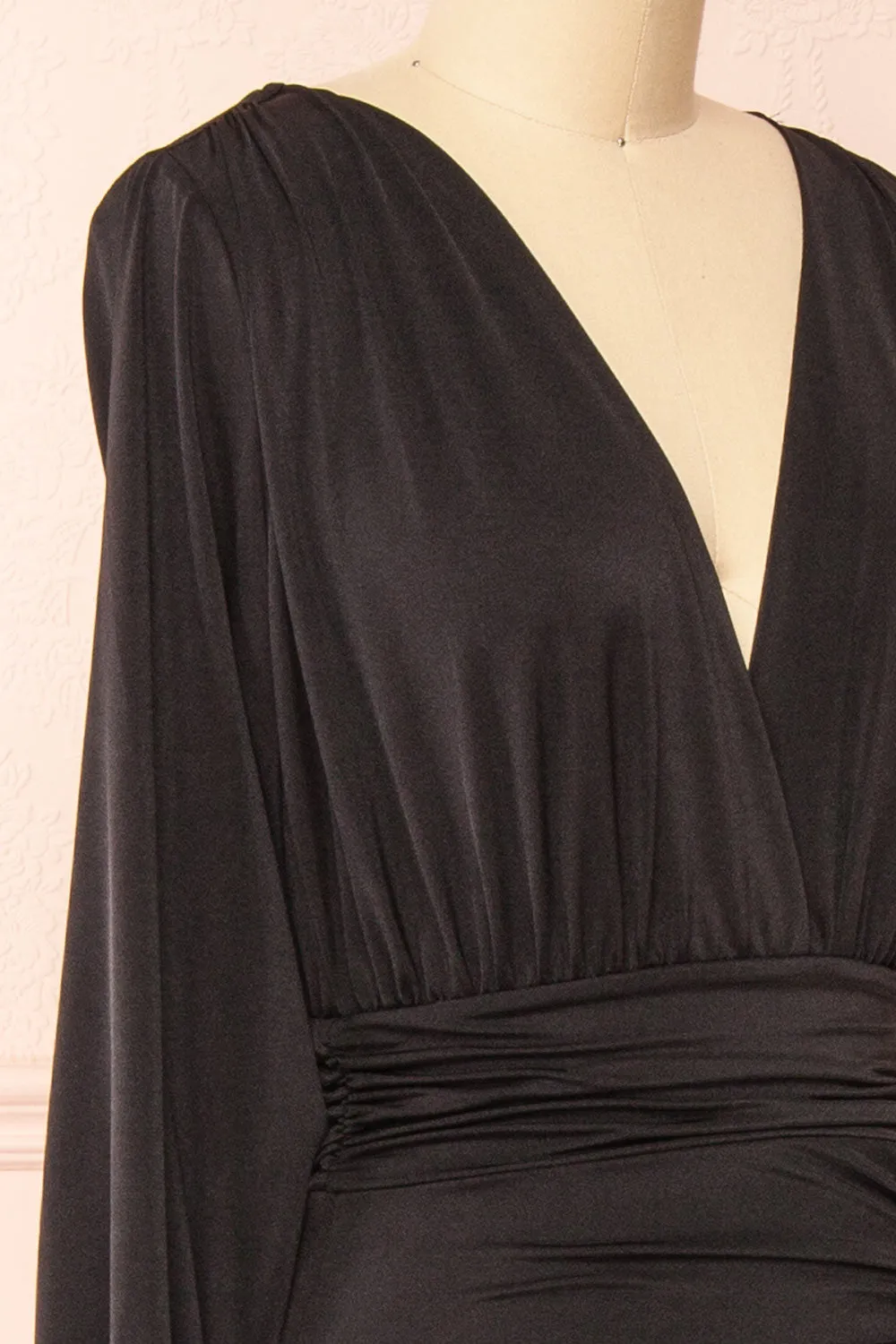 Cassidy Black | Plunging Neckline Mermaid Maxi Dress sold by Boutique 1861 product image thumbnail 5