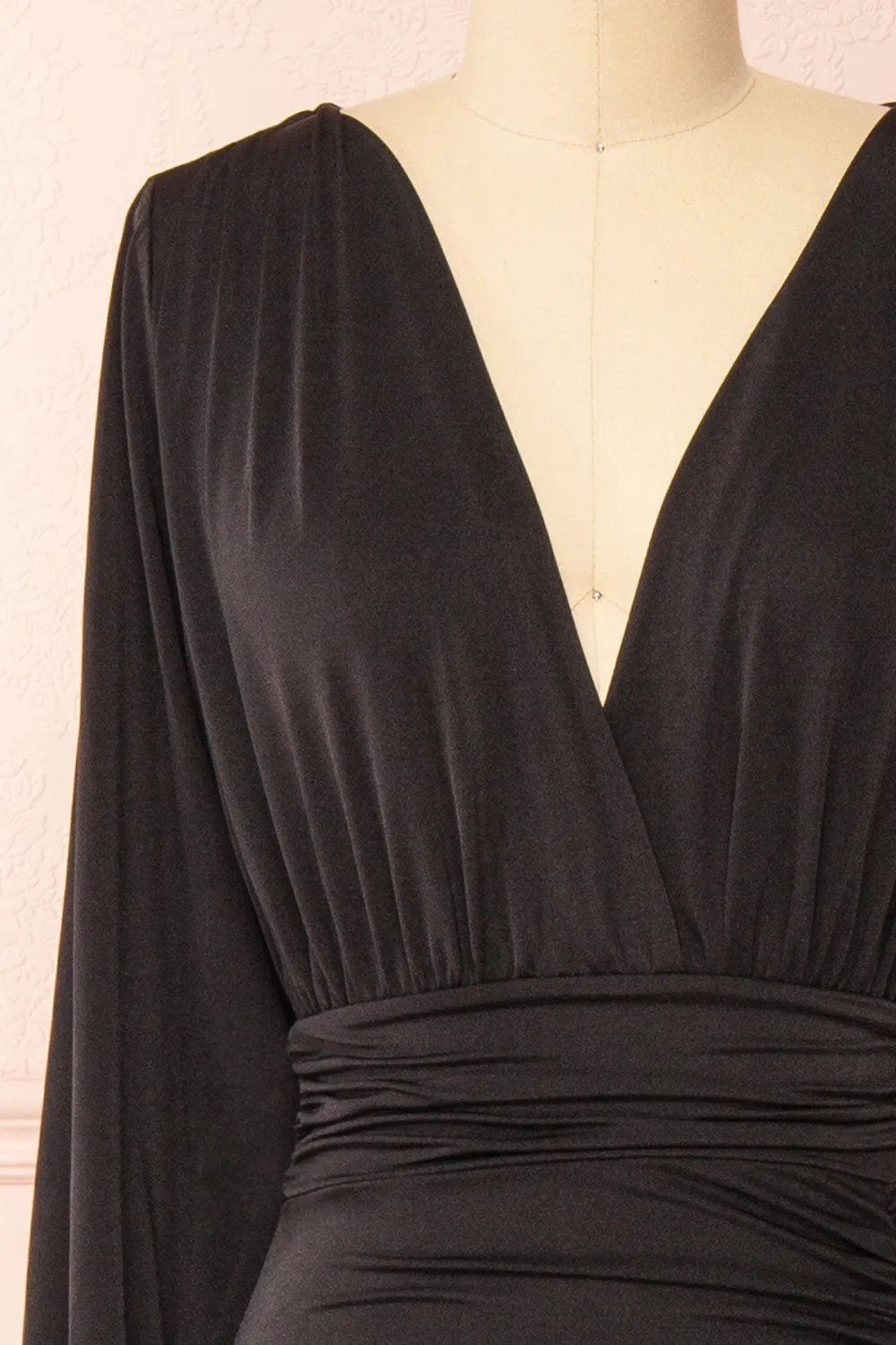 Cassidy Black | Plunging Neckline Mermaid Maxi Dress sold by Boutique 1861 product image thumbnail 3