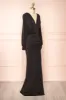 Cassidy Black | Plunging Neckline Mermaid Maxi Dress sold by Boutique 1861