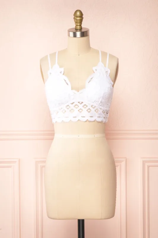 Niken White | Lace Bralette sold by Boutique 1861