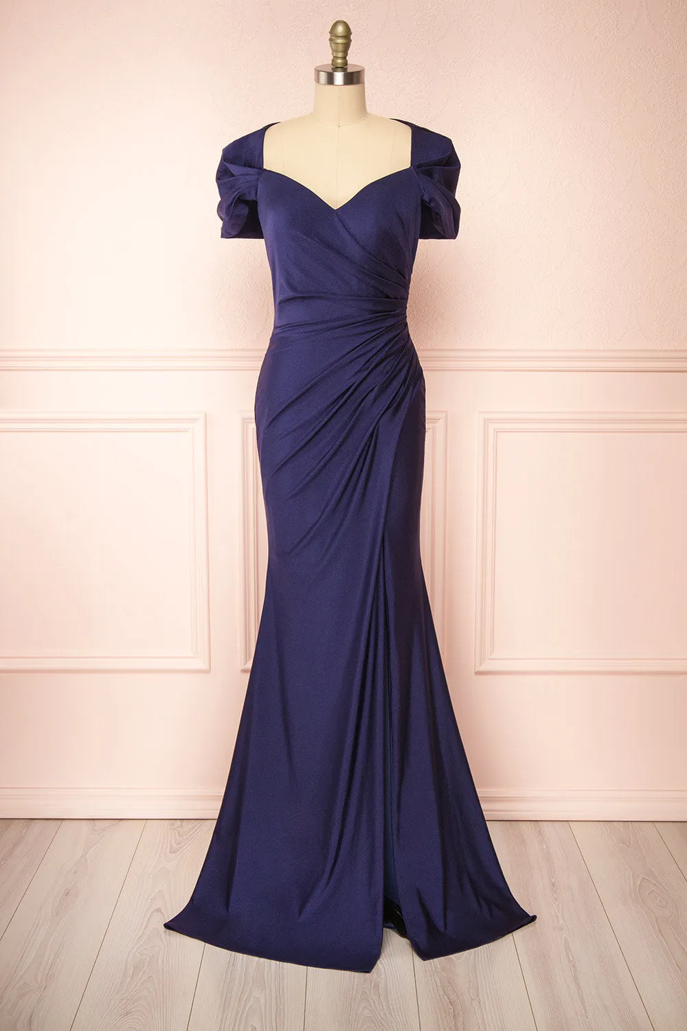 Karelle Navy | Mermaid Maxi Dress w/ Bolero sold by Boutique 1861