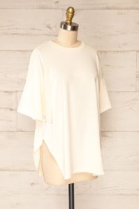 Cyli Cream | Crew Neck Oversized T-Shirt sold by Boutique 1861
