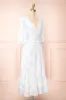 Helike | White Floral Midi Dress sold by Boutique 1861