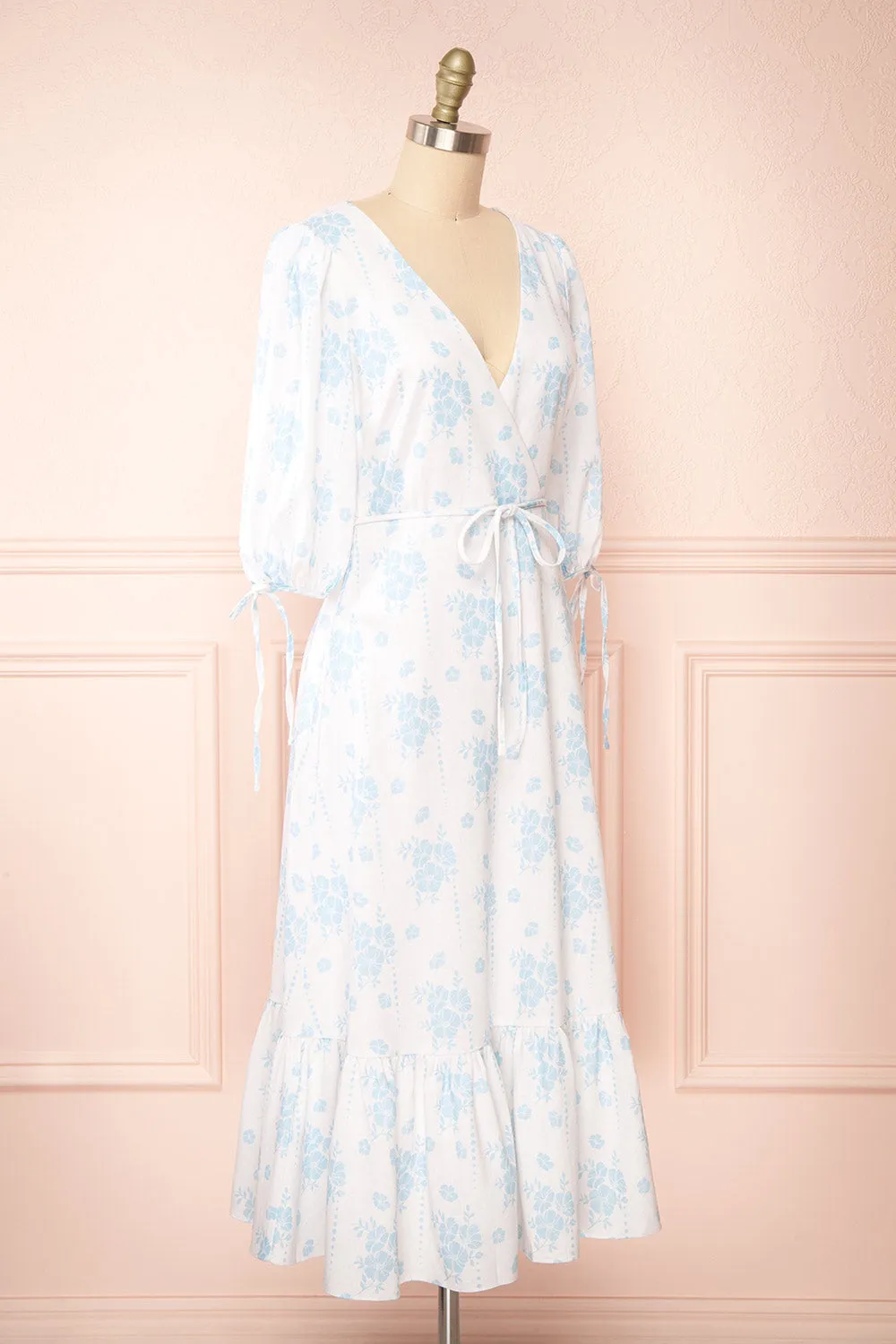 Helike | White Floral Midi Dress sold by Boutique 1861 product image thumbnail 4