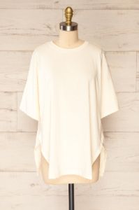 Cyli Cream | Crew Neck Oversized T-Shirt sold by Boutique 1861